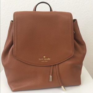 cognac backpack purse